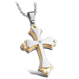 Collar De Titanio Con Cruz De Calidad Estable