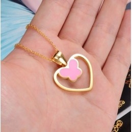Conocido Por Su Excelente Calidad De Collar De Titanio Con Forma De Mariposa Para Mujer