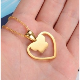 Conocido Por Su Excelente Calidad De Collar De Titanio Con Forma De Mariposa Para Mujer