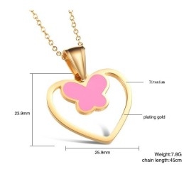 Conocido Por Su Excelente Calidad De Collar De Titanio Con Forma De Mariposa Para Mujer
