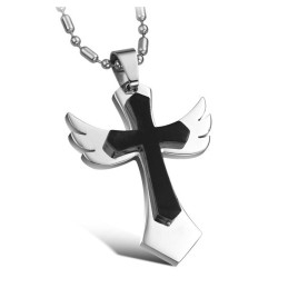 Collar De Titanio Con Cruz De Calidad Estable
