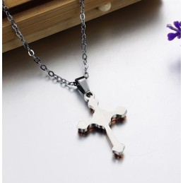 Collar De Titanio Con Cruz Femenina De Calidad Confiable