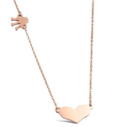 Collar De Titanio Con Forma De Corazón De Excelente Calidad