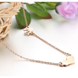 Collar De Titanio Con Forma De Corazón De Excelente Calidad