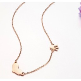 Collar De Titanio Con Forma De Corazón De Excelente Calidad