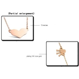 Collar De Titanio Con Forma De Corazón De Excelente Calidad