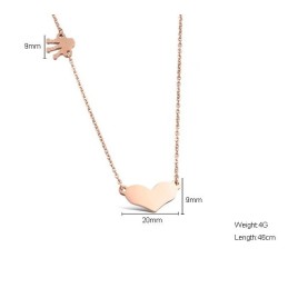 Collar De Titanio Con Forma De Corazón De Excelente Calidad