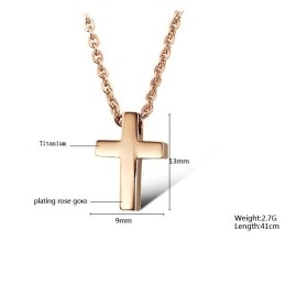 Collar De Titanio Con Cruz De Alta Calidad