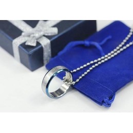 Colgante De Anillo Con Cruz Bíblica Y Collar De Titanio