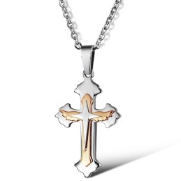 Collar De Titanio Con Cruz De Calidad Superior