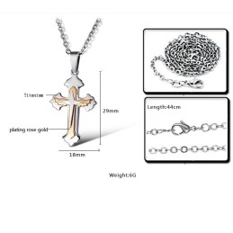 Collar De Titanio Con Cruz De Calidad Superior