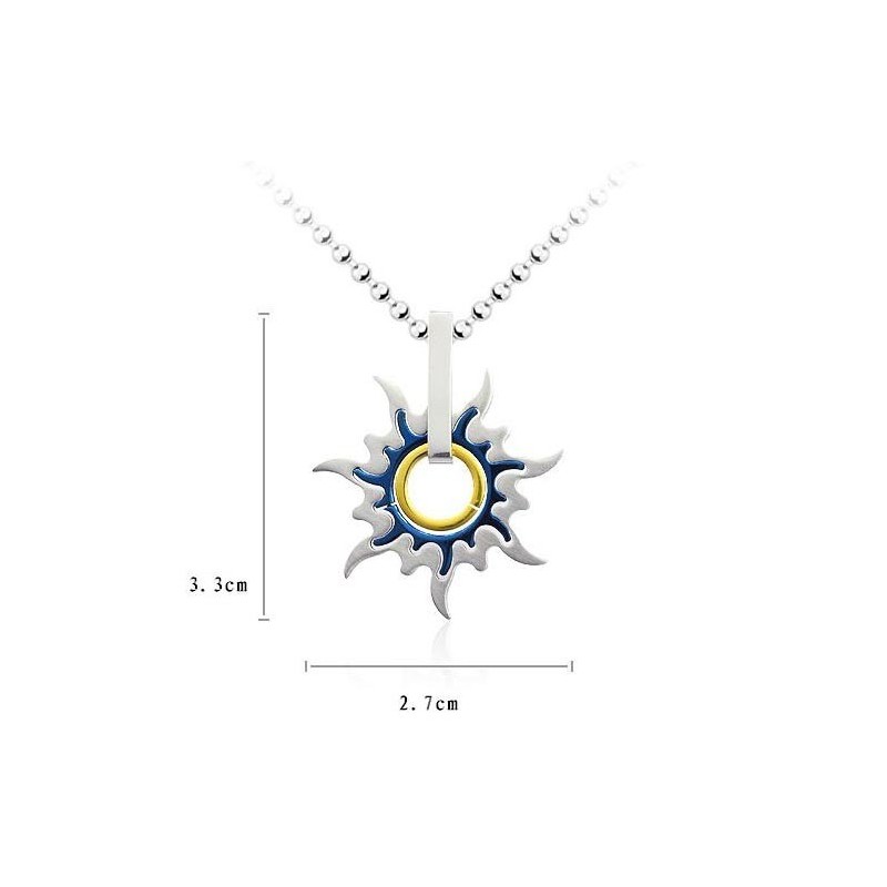 Colgantes Y Collar De Titanio Puro De Moda Para Hombre Sun Wheel
