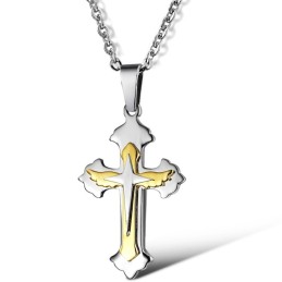 Collar De Titanio Con Cruz De Gran Variedad