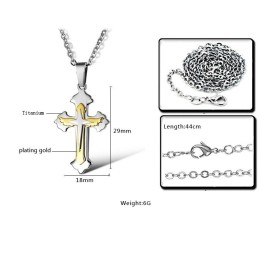Collar De Titanio Con Cruz De Gran Variedad