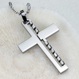 Collar De Titanio Con Cruz Masculina, Calidad Y Cantidad Garantizadas