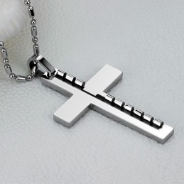 Collar De Titanio Con Cruz Masculina, Calidad Y Cantidad Garantizadas