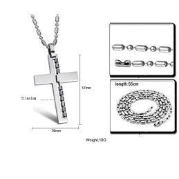 Collar De Titanio Con Cruz Masculina, Calidad Y Cantidad Garantizadas