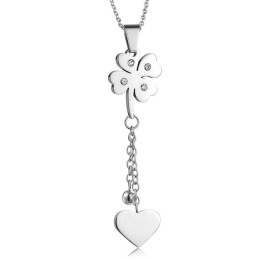 Collar De Titanio Con Forma De Trébol Para Mujer, Calidad Y Cantidad Garantizadas