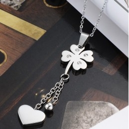 Collar De Titanio Con Forma De Trébol Para Mujer, Calidad Y Cantidad Garantizadas