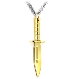 Collar De Titanio Dorado Con Especificaciones Completas