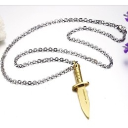 Collar De Titanio Dorado Con Especificaciones Completas