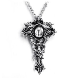 Collar De Titanio Con Cruz De Gran Variedad