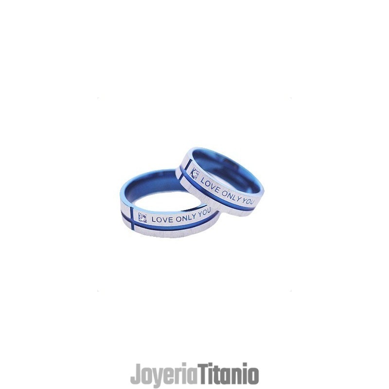 Anillo De Titanio Para Parejas Love Only You