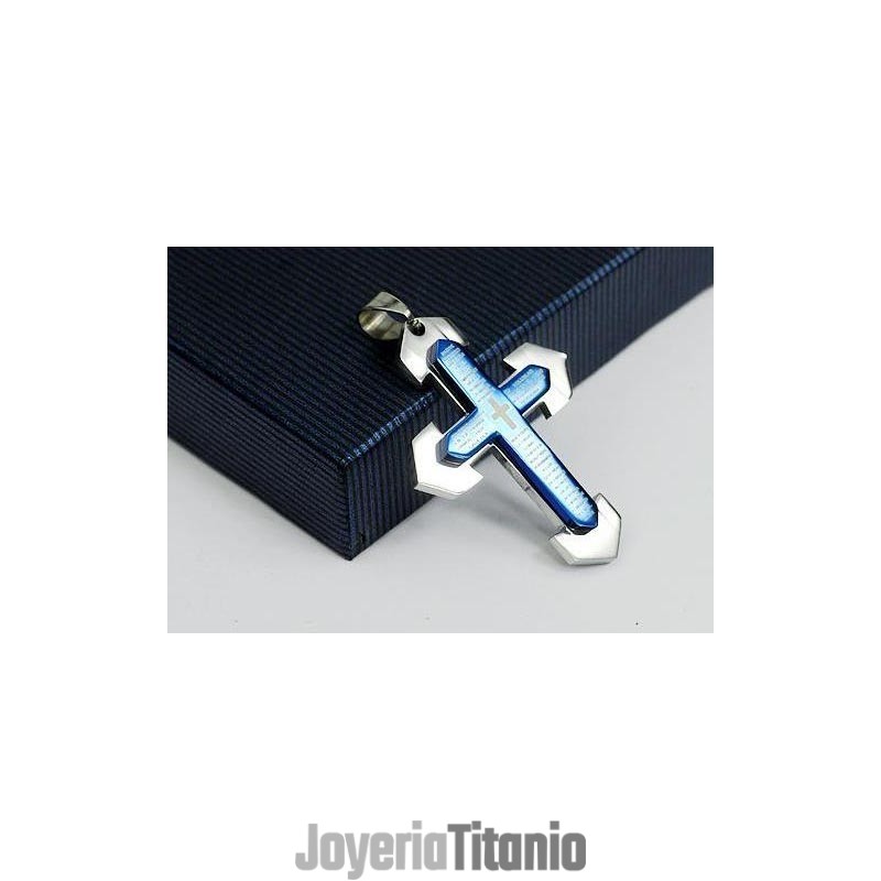 Colgante Y Collar De Titanio Con Cruz Bíblica