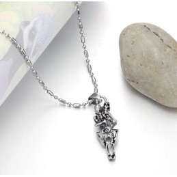 Collar De Titanio Con Calavera Para Hombre De Calidad Estable