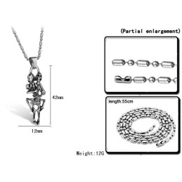 Collar De Titanio Con Calavera Para Hombre De Calidad Estable