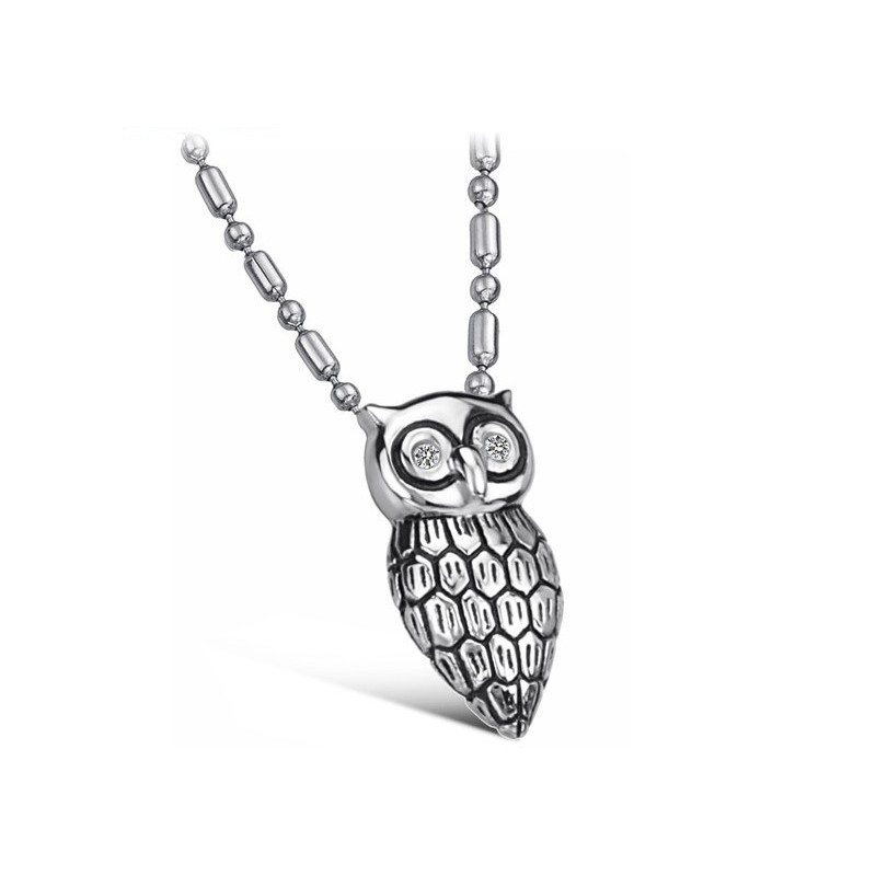 Collar De Titanio Con Forma De Búho De Gran Variedad