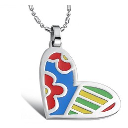 Collar De Titanio Con Forma De Corazón Para Mujer, De Calidad Confiable