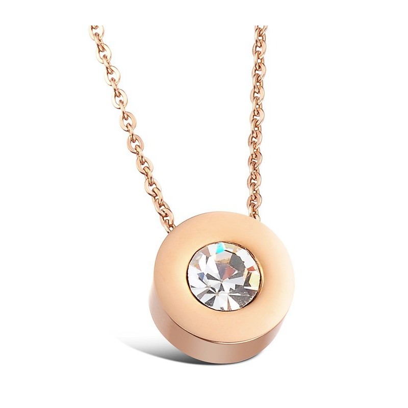 Collar De Titanio Para Mujer De Calidad Estable Con Diamantes De Imitación