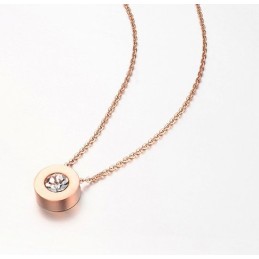 Collar De Titanio Para Mujer De Calidad Estable Con Diamantes De Imitación
