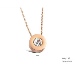 Collar De Titanio Para Mujer De Calidad Estable Con Diamantes De Imitación