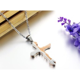Collar De Titanio Con Cruz De Reputación Confiable