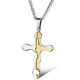 Collar De Titanio Con Cruz De Alta Calidad