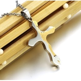 Collar De Titanio Con Cruz De Alta Calidad