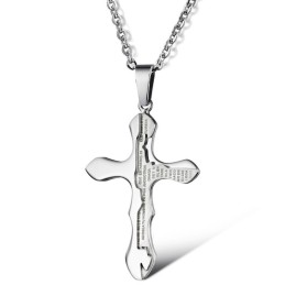 Collar De Titanio Con Cruz Fácil De Usar