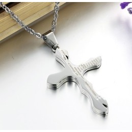 Collar De Titanio Con Cruz Fácil De Usar