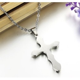 Collar De Titanio Con Cruz Fácil De Usar