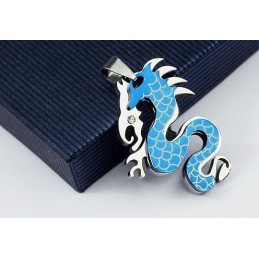Colgante Y Collar De Titanio Puro De Moda Para Hombre Con Diseño De Dragón