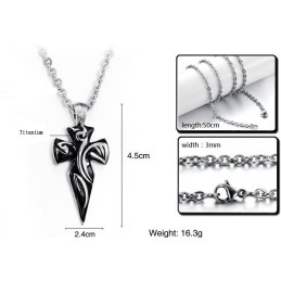 Collar De Titanio Con Cruz De Excelente Calidad