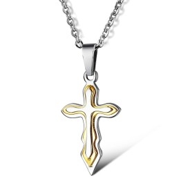 Collar De Titanio Con Cruz Femenina De Alta Calidad