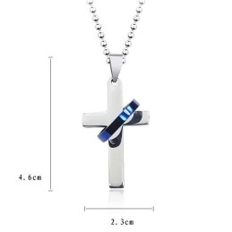 Colgante Y Collar De Titanio Con Forma De Cruz De Estilo Moderno