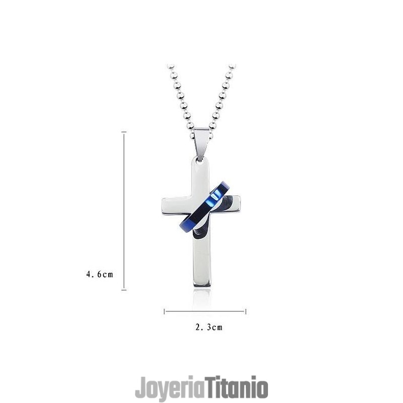 Colgante Y Collar De Titanio Con Forma De Cruz De Estilo Moderno