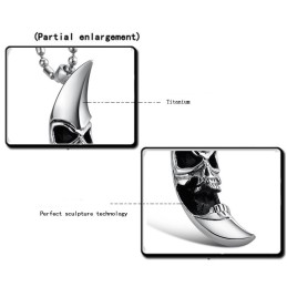 Collar De Titanio Con Forma De Luna Para Hombre De Alta Calidad