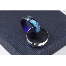 Colgante Y Collar De Titanio Con Anillos Bíblicos De Cruz Azul Y Plateada