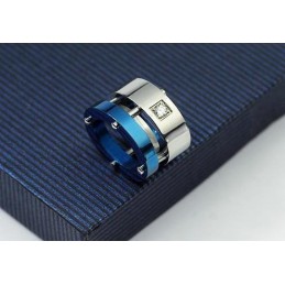 Collar Con Colgante De Titanio Puro Con Rodillo Azul Para Hombre (Nuevo)