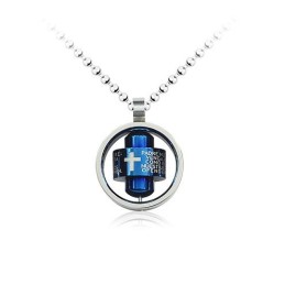 Colgante Y Collar De Titanio Con Forma De Cruz Para Hombre